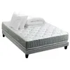 Image de Pack matelas Ressort 7 zones HYGGE + Sommier + couette + oreillers Fabriqué en France 140 x 190 cm, Sommier Gris chiné