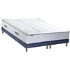 Image de Ensemble Matelas Ressort 7 zones + Mémoire de forme + Sommier BELLAGIO 2 Fabriqué en France 2x80 x 200 cm, Sommier Bleu denim