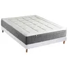 Image de Ensemble Matelas Ressort 7 zones + Sommier Fabriqué en France MAX 140 x 190 , Sommier Blanc