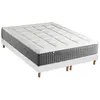 Image de Ensemble Matelas Ressort 7 zones + Sommier Fabriqué en France MAX 2x80 x 200 , Sommier Blanc