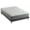 Image de Ensemble + matelas Ressort 7 zones Face Hiver/Eté différente HYGGE Fabriqué en France 160 x 200 cm, Sommier Noir