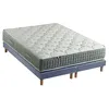 Image de Ensemble + matelas Ressort 7 zones Face Hiver/Eté différente HYGGE Fabriqué en France 2x90 x 200 cm, Sommier Bleu denim