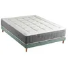 Image de Ensemble Matelas Ressort 7 zones + Sommier Fabriqué en France MAX 140 x 190 , Sommier Vert celadon