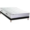 Image de Ensemble matelas Ressorts 7 zones cm + sommier PALACIO 2 FABRICATION FRANCAISE 140 x 190 cm, Sommier Noir