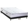 Image de Ensemble matelas Ressorts 7 zones cm + sommier PALACIO 2 FABRICATION FRANCAISE 2x90 x 200 cm, Sommier Noir