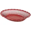 Image de Corbeille Pain Vintage Ovale Rouge 25x18cm