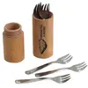 Image de Fourchette à Huîtres X 6 + Fourreau