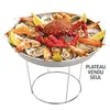 Image de Plateau à Fruits De Mer Inox En Forme Ronde De 36cm
