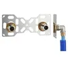 Image de Fixsystem double : kit complet de fixation d'un robinet mural entraxe 150 mm coudes d'alimentation à glissement sur tube per noyon & thiebault - ø 16