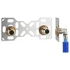 Image de FIXSYSTEM double : kit complet de fixation d'un robinet mural entraxe 150 mm Coudes d'alimentation à sertir profil TH sur tube PER NOYON & THIEBAULT - Ø 16 mm, sortie mâle 3/4' (20x27) - 3311-16PL1