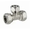 Image de Té réduit à compression pour tube multicouche NOYON & THIEBAULT - Ø 20 mm piquage au centre tube multicouche - Ø 16 mm Bague à sertir en inox - 3985-201620L1
