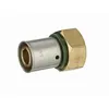 Image de Raccord droit à sertir profil TH pour tube PER NOYON & THIEBAULT - Ø 12 mm à visser femelle écrou libre F1/2' (15x21) Bague à sertir en inox - 3785-1512L1
