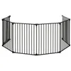 Image de NIDALYS Barriere Pare Feu Multi fonctions Metal 70cm-370cm Noire