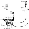 Image de Bonde de vidage automatique D90mm pour évier double cuve - VALENTIN - 00 438000 000 00