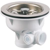 Image de Bonde à panier avec grille inox pour évier épais D90 sans trop plein VALENTIN 00 408000 000 00