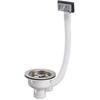 Image de Bonde à panier avec grille inox pour évier épais D90 avec trop plein VALENTIN 00 408500 000 00
