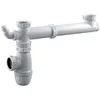 Image de Tubulure pour évier 2 cuves avec siphon et prise mixte - VALENTIN - 00 780200 001 00