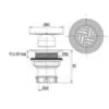 Image de Bonde de receveur D60 + grille marguerite D85 sortie verticale - VALENTIN - 00 575100 000 00