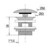 Image de Bonde de lavabo DIGICLIC laiton chromée avec lanterne - VALENTIN - 00 122100 000 00