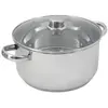 Image de Crealys 502388 marmite en inox 10 l couvercle verre diamètre: 28 cm