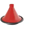 Image de Tajine en Fonte avec Couvercle Crealys 509833 Rouge et Noir