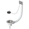 Image de Bonde à bouchon pour évier 1 bac WIRQUIN D60 avec trop-plein grille inox