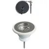 Image de Bonde à bouchon pour évier 1 bac WIRQUIN D60 sans trop-plein grille inox