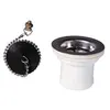 Image de Bonde d’évier WIRQUIN 50 mm grille inox sans trop-plein bouchon à chainette