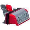 Image de Ensemble membrane Slim et filtre à cheveux pour bonde de douche - Coloris : rouge et gri