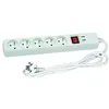Image de VOLTMAN Bloc blanc 5 prises 2 Pôles + terre + 2 ports USB - Avec interrupteur