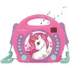 Image de Lecteur CD portable avec 2 microphones coloris Licorne