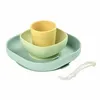 Image de Coffret vaisselle 4 pièces en silicone yellow - beaba