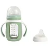Image de Biberon d'apprentissage en verre 2 en 1 - 210ml Vert sauge