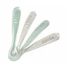 Image de Lot de 4 cuillères 1er âge silicone Gris velours/Vert sauge