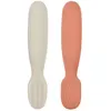 Image de Lot de 2 pré-cuillères en silicone terracotta et gris