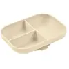 Image de Beaba, Vaisselle + couverts pour enfants, Unterteilter Silikonteller beige
