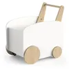 Image de Chariot de Rangement A Roulettes - Firmiana - Style Scandinave - Blanc Mat / Chêne Kronberg - 49,8 X 35 X 52,5 cm