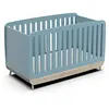 Image de Lit Bebe 70x140 Complet Avec Kit Evolutif Inclus Bleu Orage