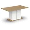 Image de Table a manger seule ACCESS - 6 personnes - Décor chêne Hamilton et blanc - L 160 x P 78 x H 90 cm