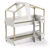 Image de Lits Cabane Superposes 90x200 Blanc-Bois