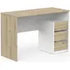 Image de Home123, Bureau, Bureau HARISSON 468657 chêne + blanc (117 x 50 x 77 cm)