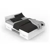 Image de Demeyere Lit adulte MICHIGAN - 140 x 190 cm - Multiples rangements - Blanc