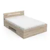 Image de Lit adulte - MICHIGAN - 140 x 200 cm - 2 tiroirs / 1 niche - Chene Kronberg - DEMEYERE
