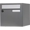 Image de Boîte aux lettres normalisée 1 porte extérieur RENZ acier gris brillant
