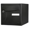 Image de Boîte aux lettres normalisée 2 portes extérieur RENZ acier noir brillant