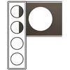 Image de Plaque Céliane Black Nickel - 4 postes