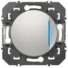 Image de Poussoir simple avec voyant lumineux Dooxie 1 poste - 6A - 250V - Alu