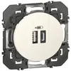 Image de Double chargeur USB DOOXIE 3A finition blanc 1 type-A + 1 type-C - LEGRAND - 600349