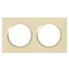 Image de Plaque carrée Dooxie - 2 postes - Entraxe 71mm - Dune