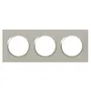 Image de Plaque carrée Dooxie - 3 postes - Entraxe 71mm - Plume